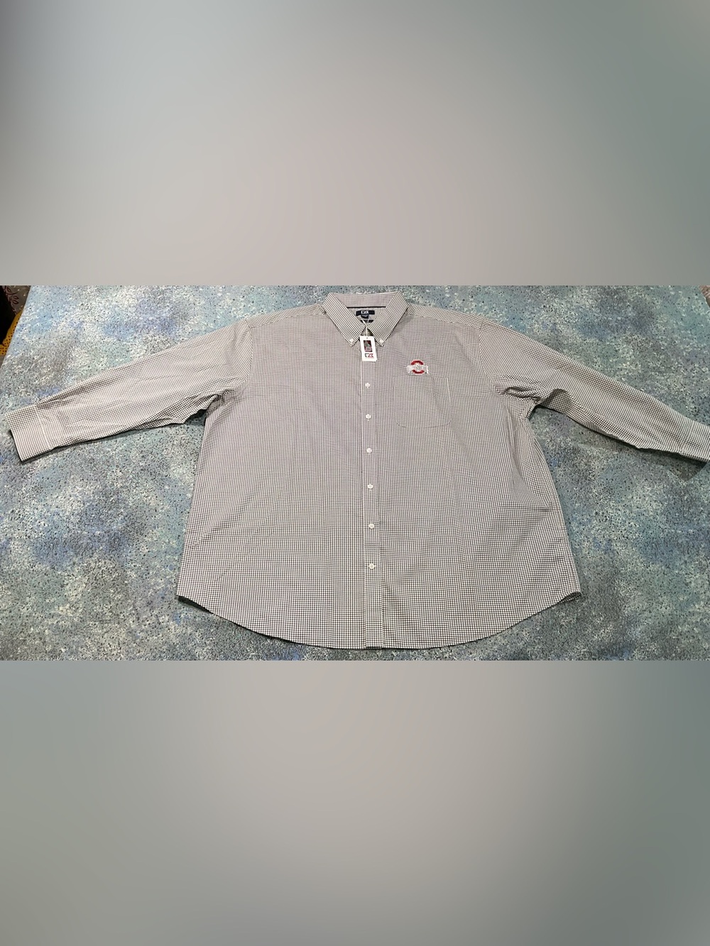 Ohio State Buckeyes Men’s 3XB Cutter & Buck Tattersall Button Up Shirt NWT